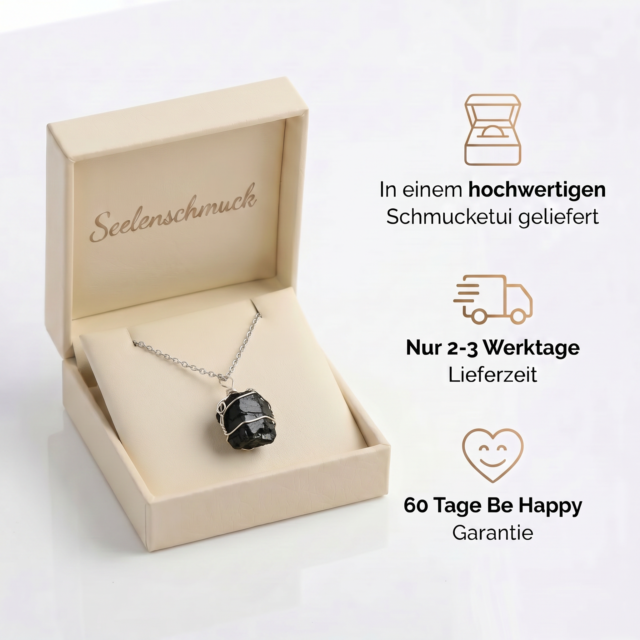 Turmalin Halskette - Rohstein