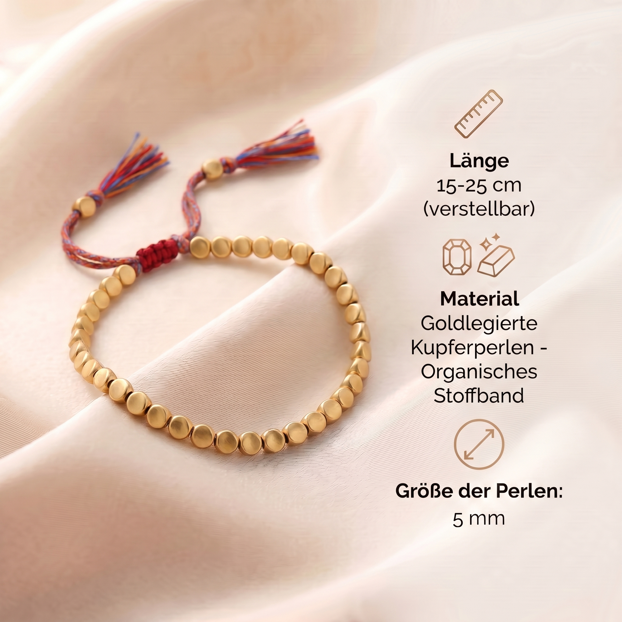 Tibetisches Kupfer Glücksarmband