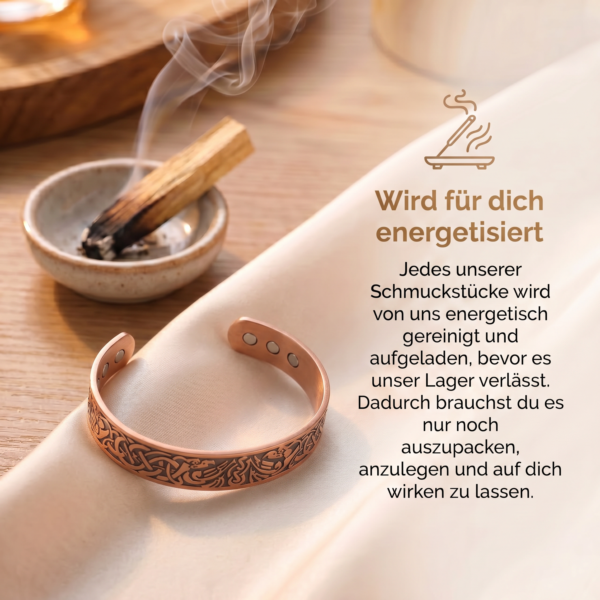 Tibetischer Glücks Armreif aus Kupfer