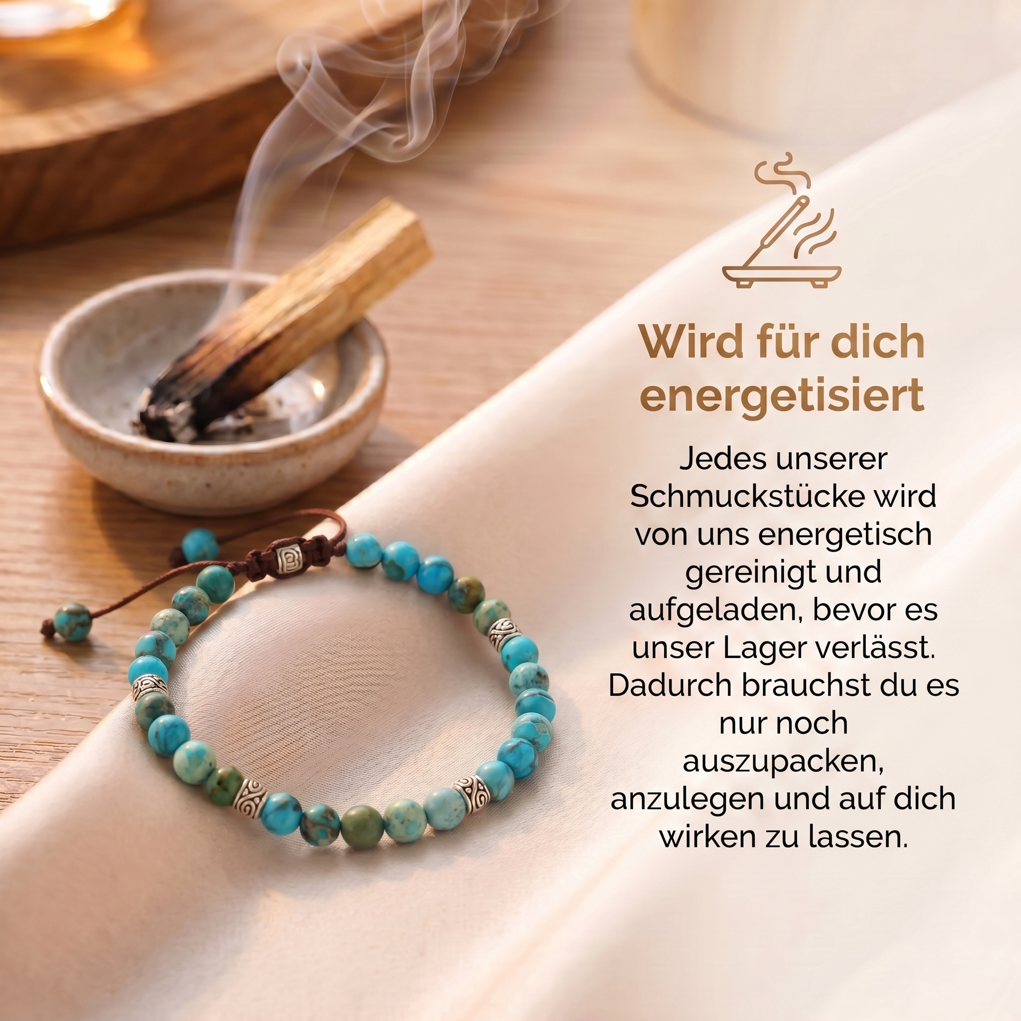 Tibetisches Energie Armband - Blauer Jaspis