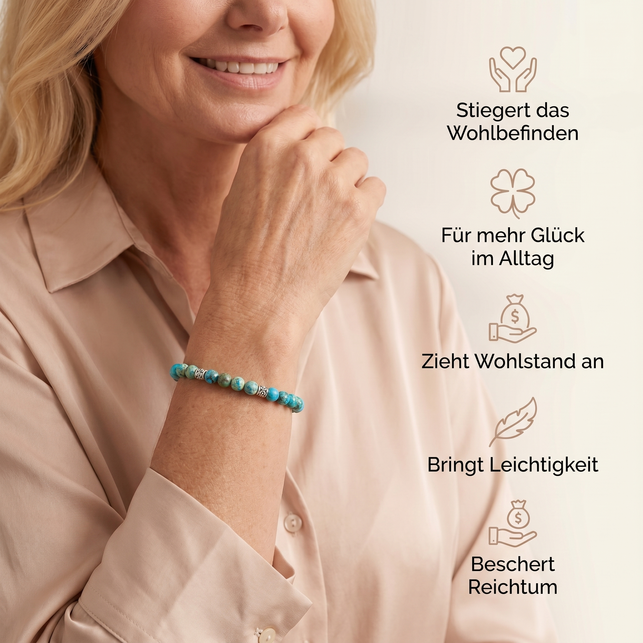 Tibetisches Energie Armband - Blauer Jaspis