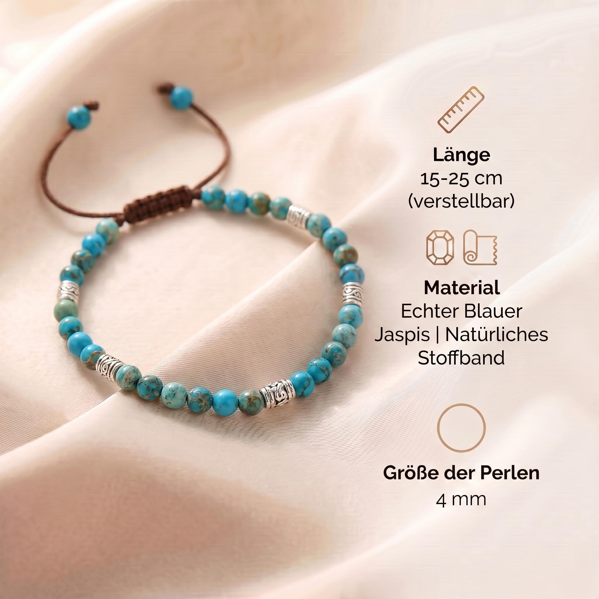 Tibetisches Energie Armband - Blauer Jaspis