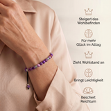 Tibetisches Energie Armband - Violetter Jaspis
