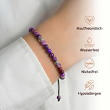 Tibetisches Energie Armband - Violetter Jaspis
