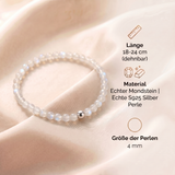 Mondstein Armband - Naturperlen