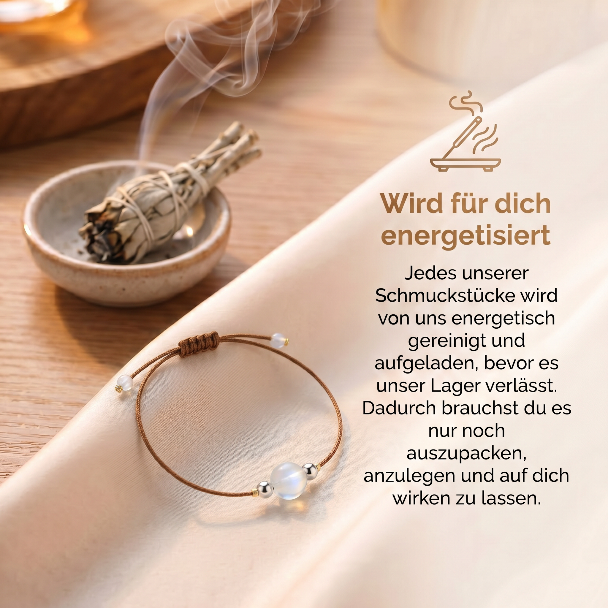 Mondstein Armband - Naturband