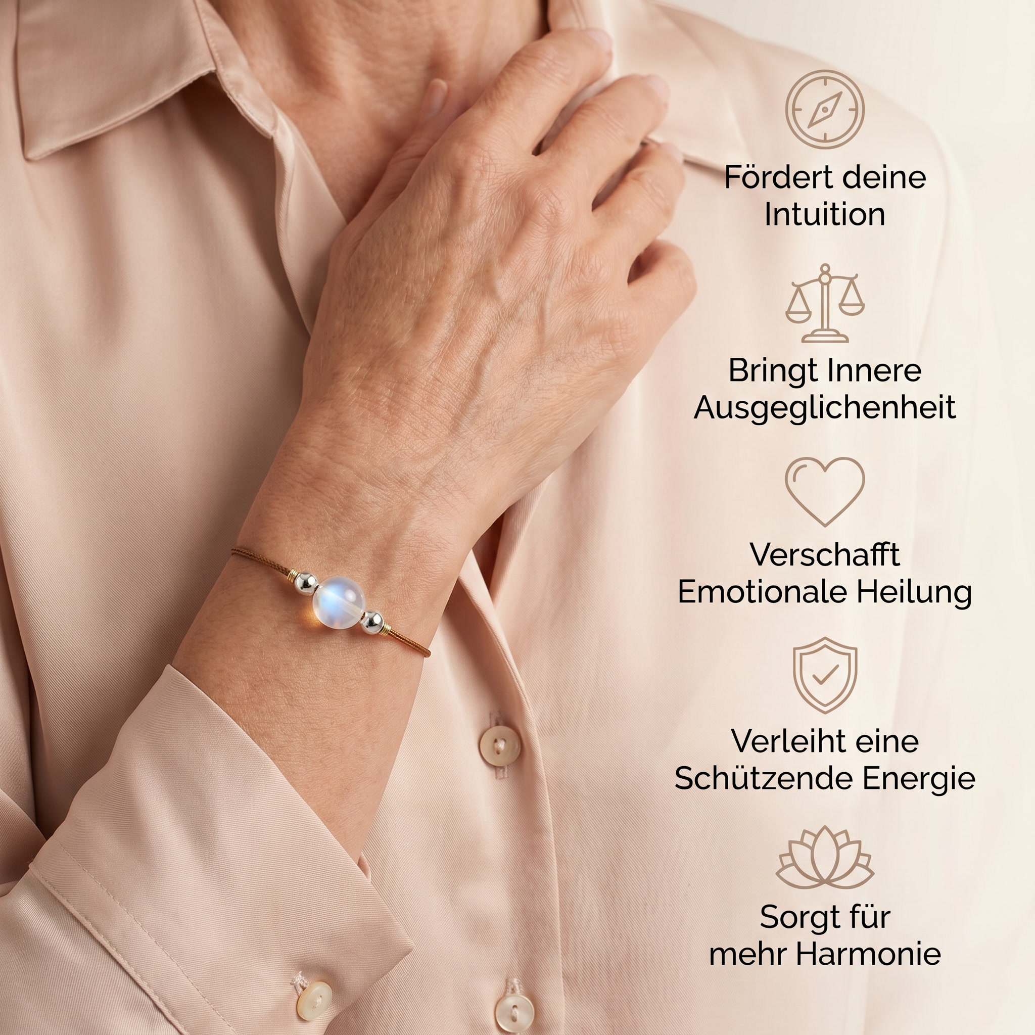 Mondstein Armband - Naturband