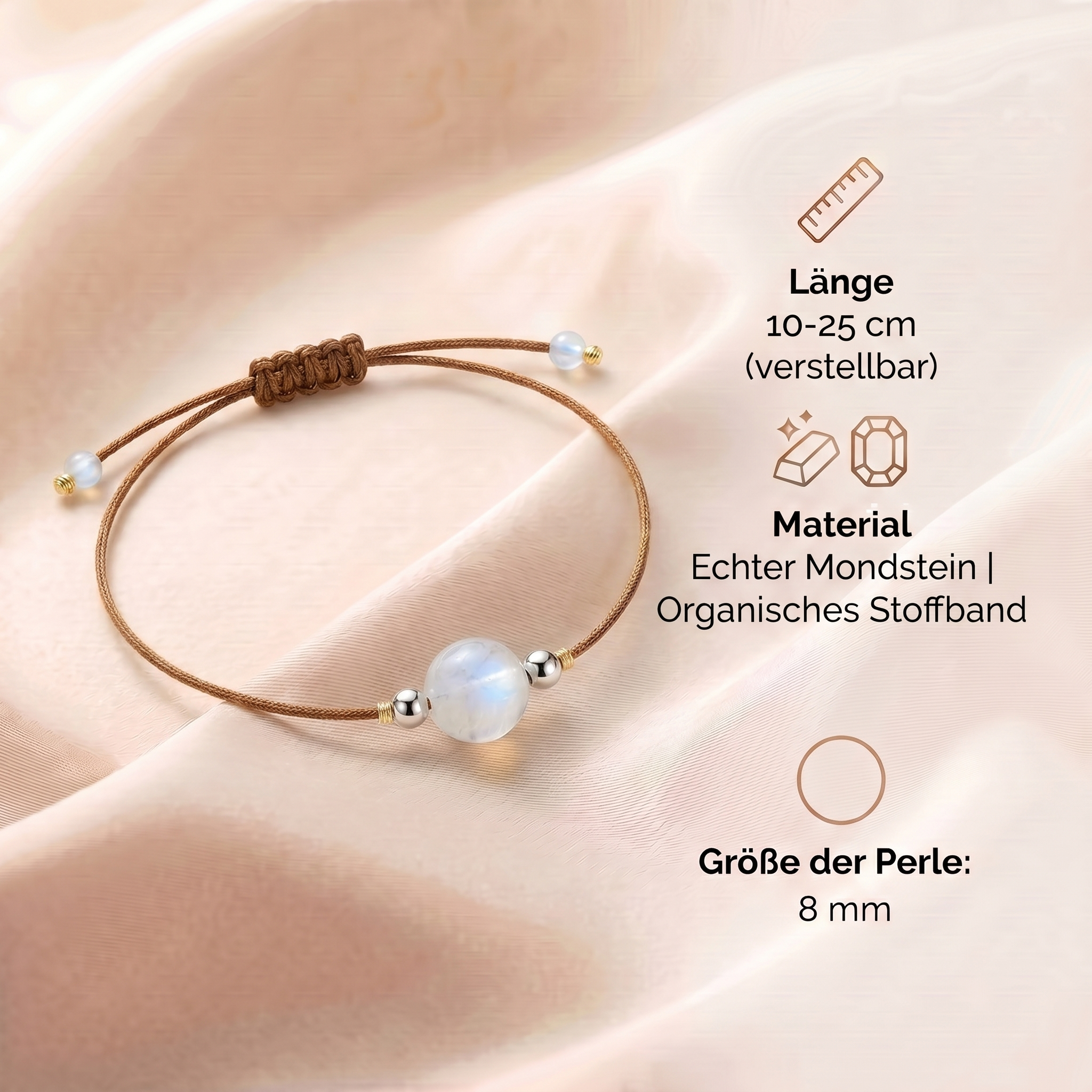 Mondstein Armband - Naturband