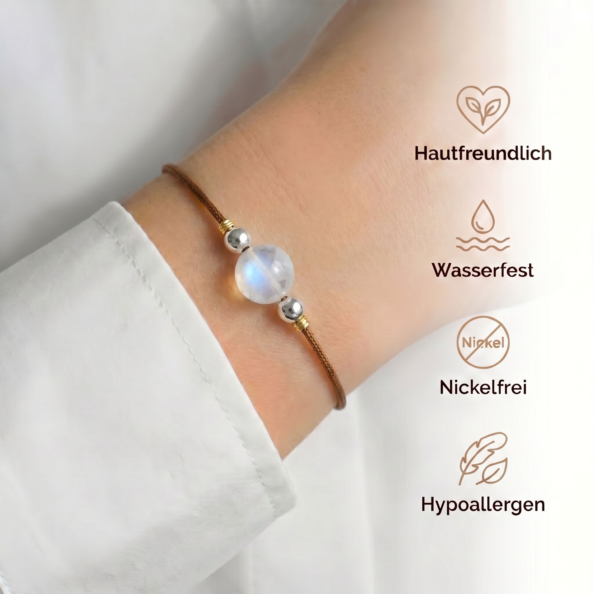 Mondstein Armband - Naturband