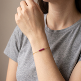 Rubin Armband - Perlen zart