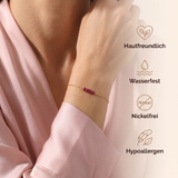 Rubin Armband - Perlen zart