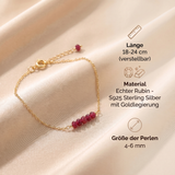 Rubin Armband - Perlen zart