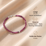 Rubin Armband - Perlen