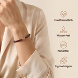 Rubin Armband - Perlen geschliffen