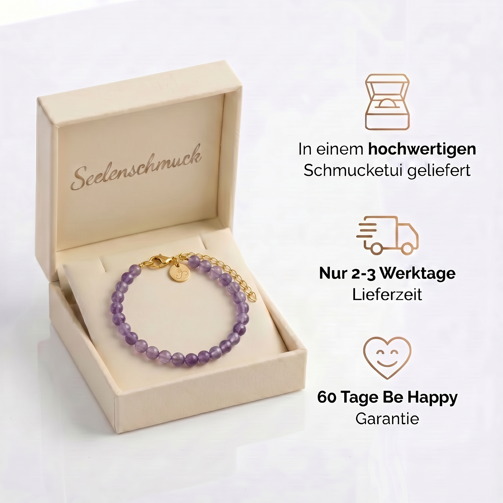 Amethyst Armband - 18K Legierung