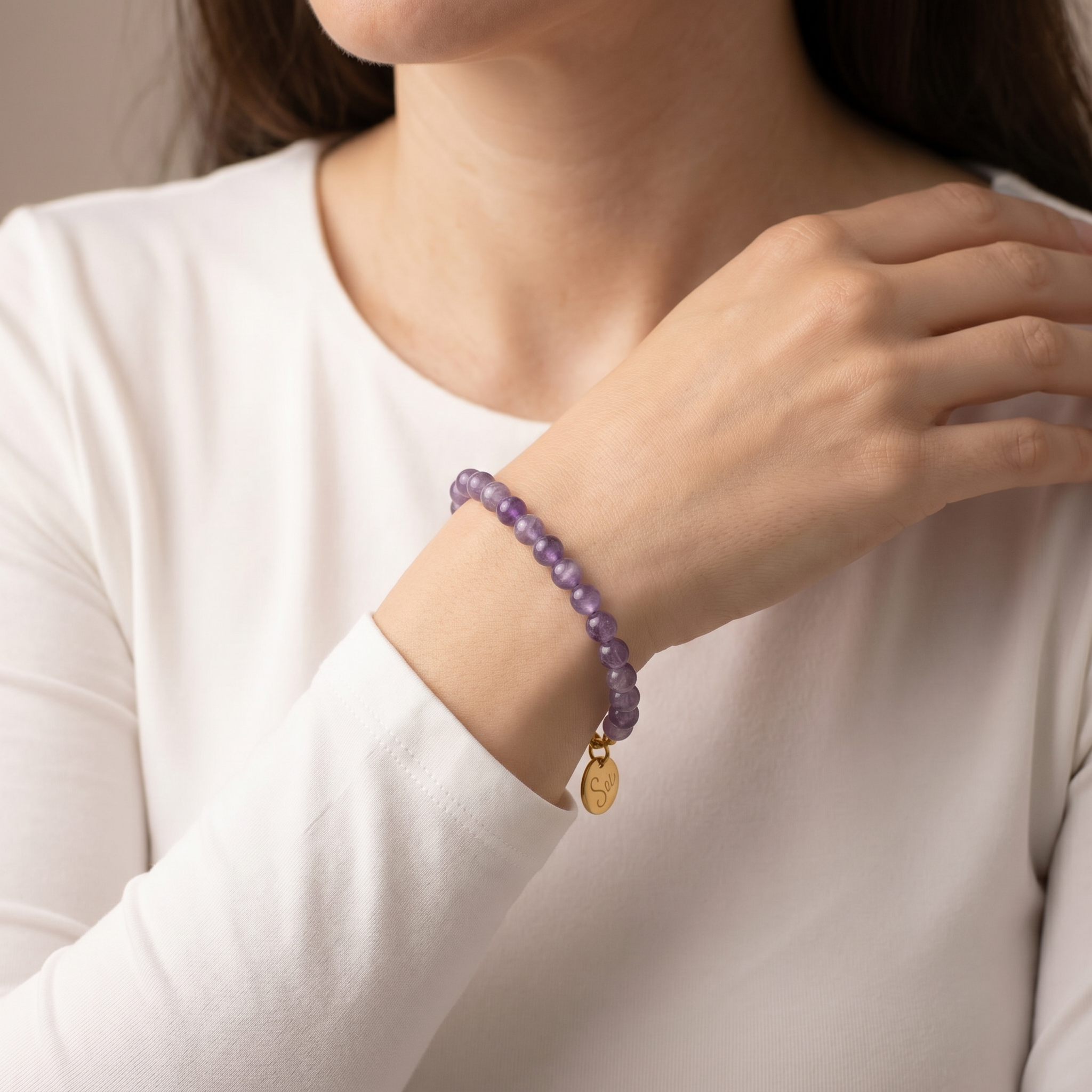 Amethyst Armband - 18K Legierung