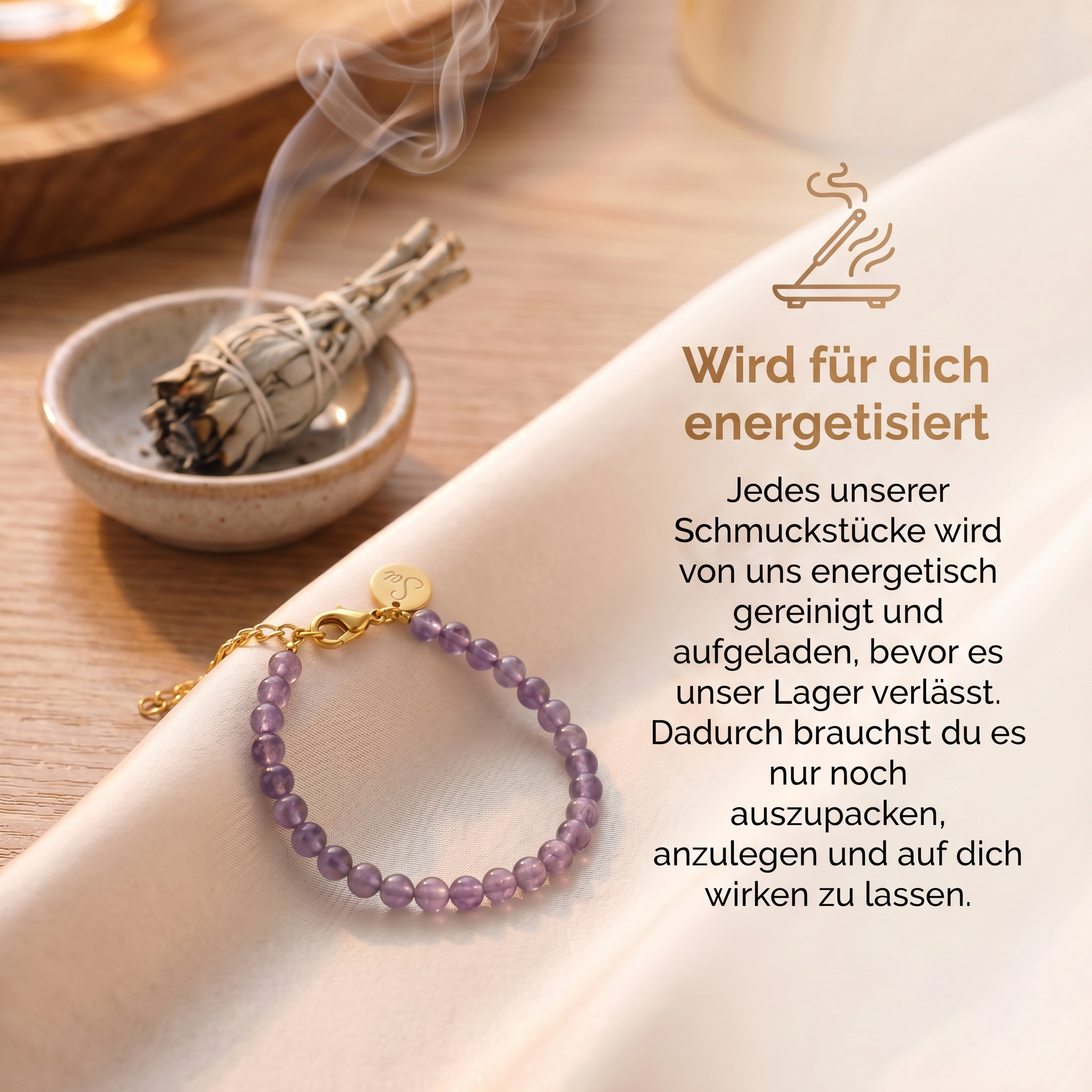 Amethyst Armband - 18K Legierung