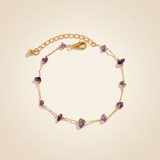 Amethyst Armband - Naturperlen S925 Silber - legiert