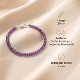Amethyst Armband - geschliffene Perlen
