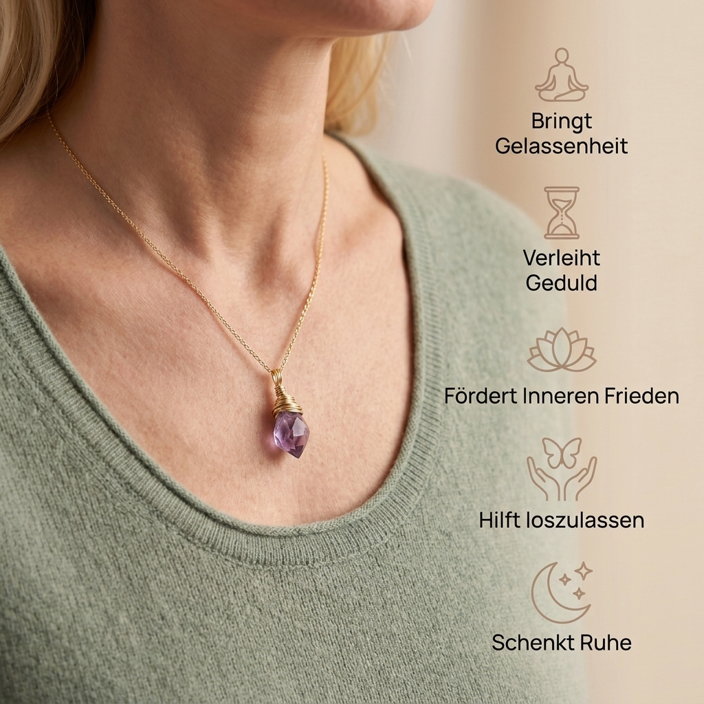 Amethyst Halskette - Eleganter Anhänger