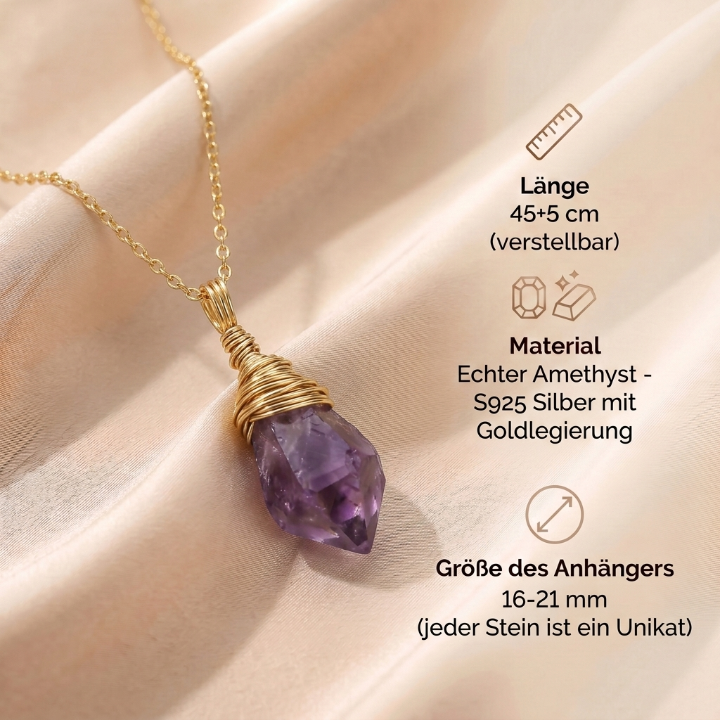 Amethyst Halskette - Eleganter Anhänger