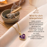 Amethyst Halskette - Herz Medallion S925 legiert