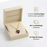 Amethyst Halskette - Herz Medallion S925 legiert
