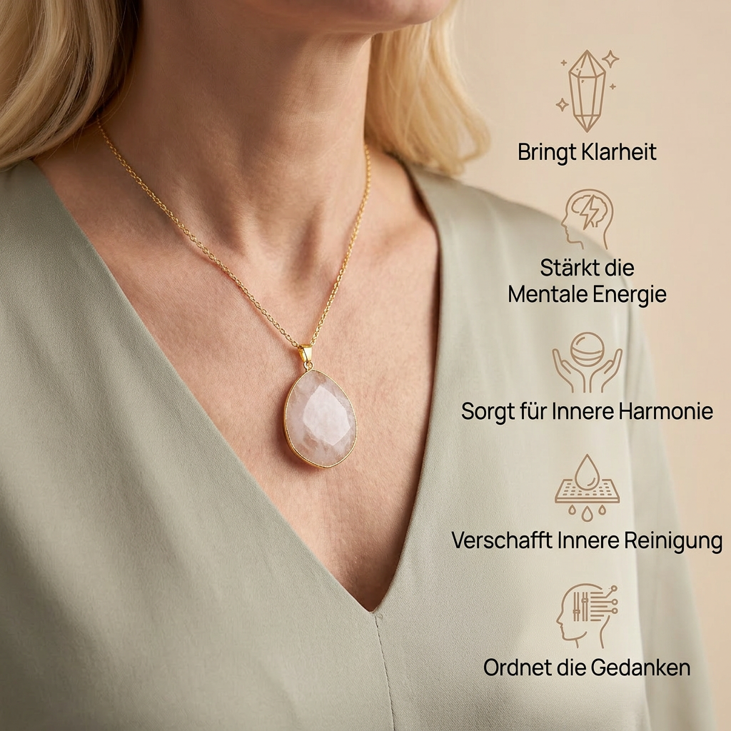 Bergkristall Halskette - Medallion