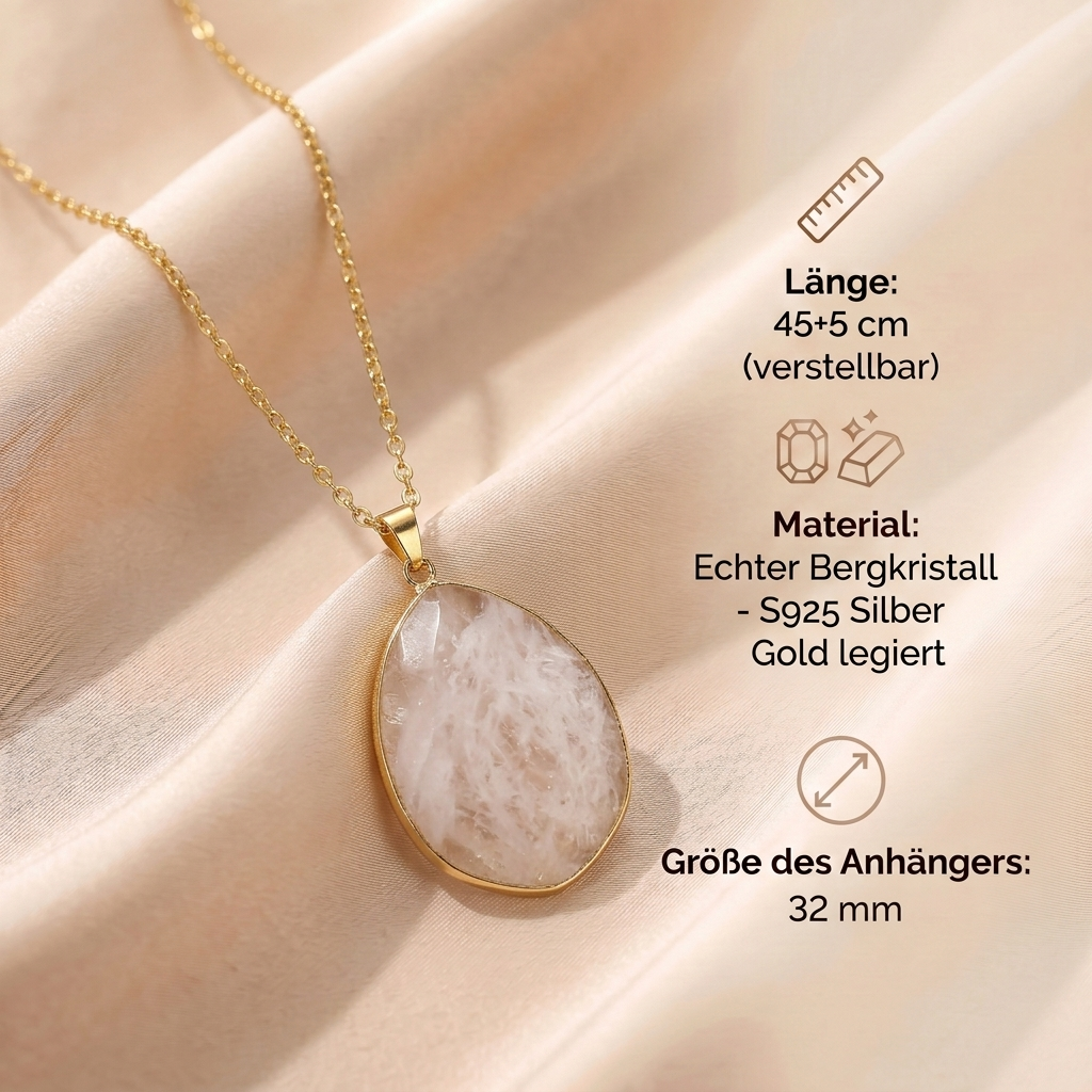 Bergkristall Halskette - Medallion