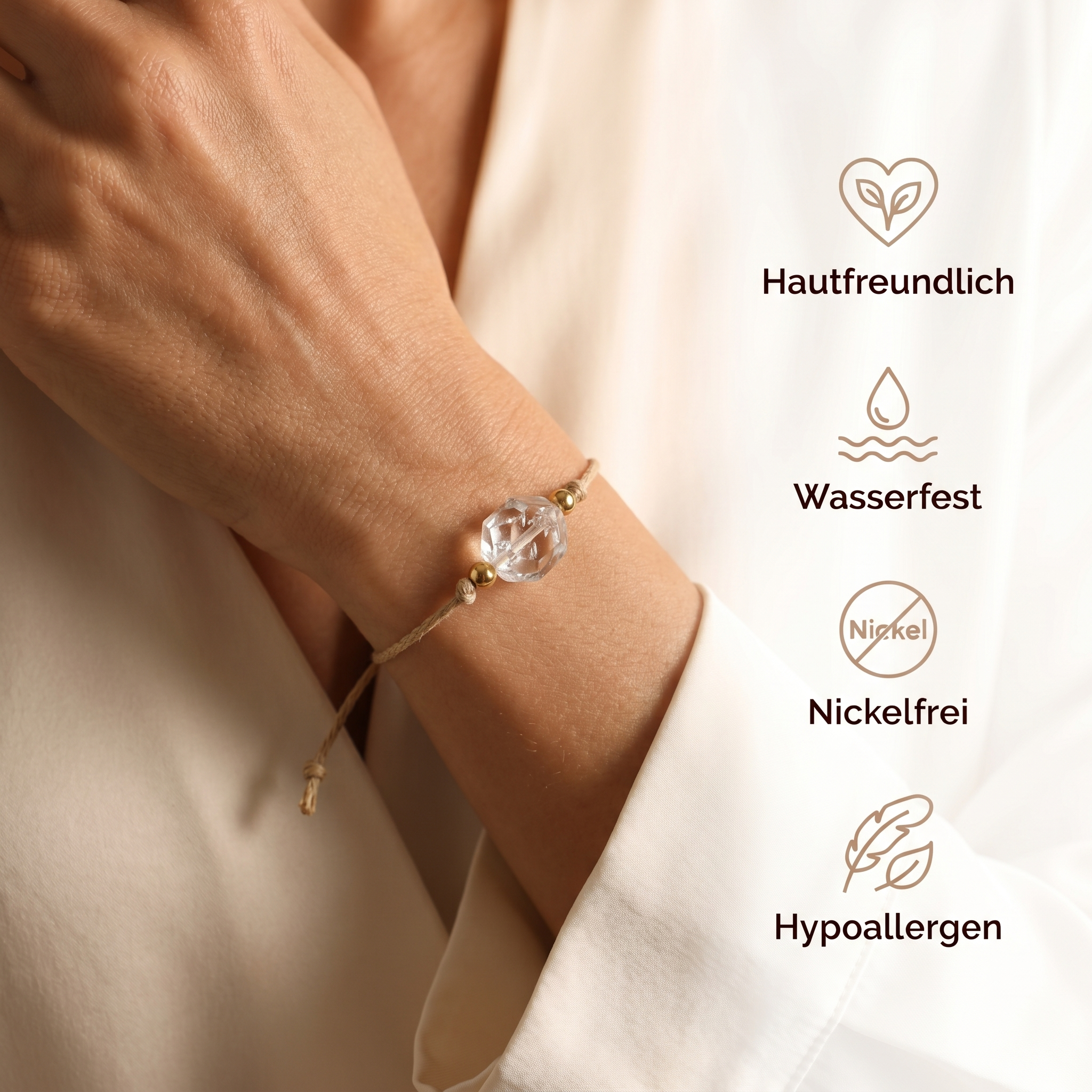 Bergkristall Armband - Unbearbeitet