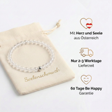 Bergkristall Naturstein Armband mit Silberperle
