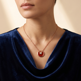 Karneol Halskette - Kreismedallion