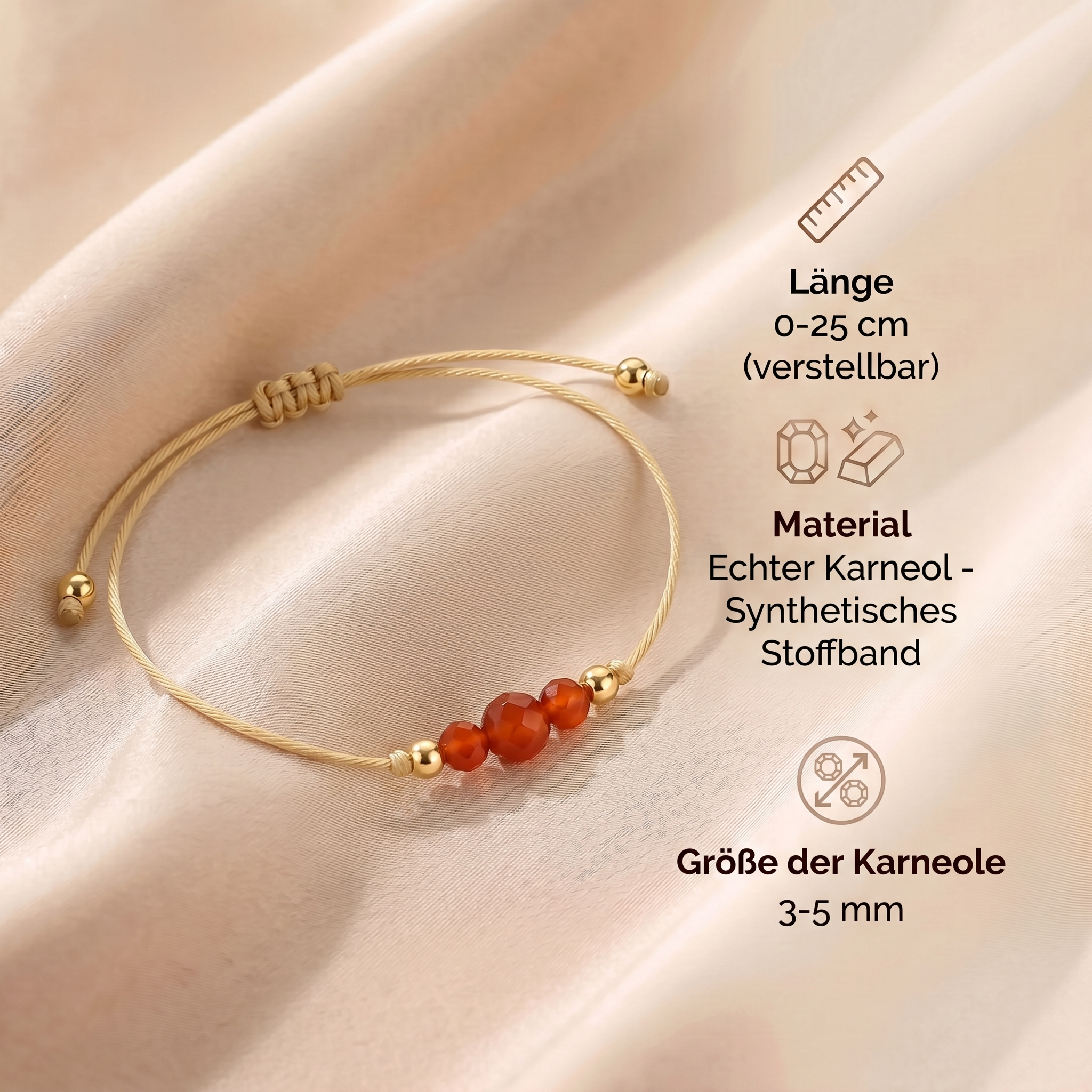 Karneol Armband - Naturband