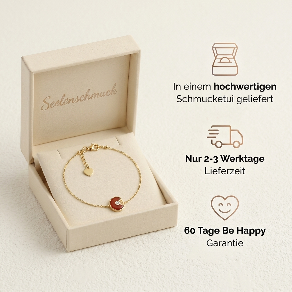 Karneol Armband - Kreismedallion