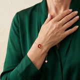 Karneol Armband - Kreismedallion