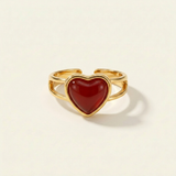 Karneol Ring - Herzform