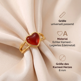 Karneol Ring - Herzform