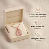 Lebensbaum Halskette - Rosenquarz