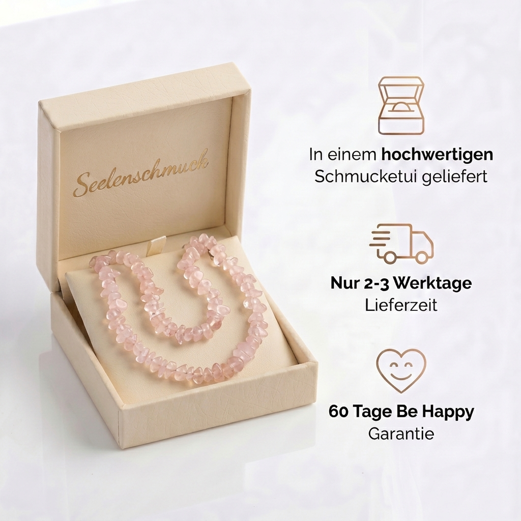Rosenquarz Kette - Natursteine