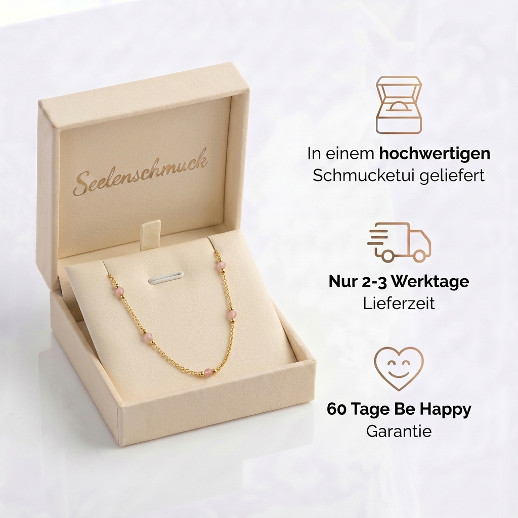 Rosenquarz Halskette - Minimalistisch