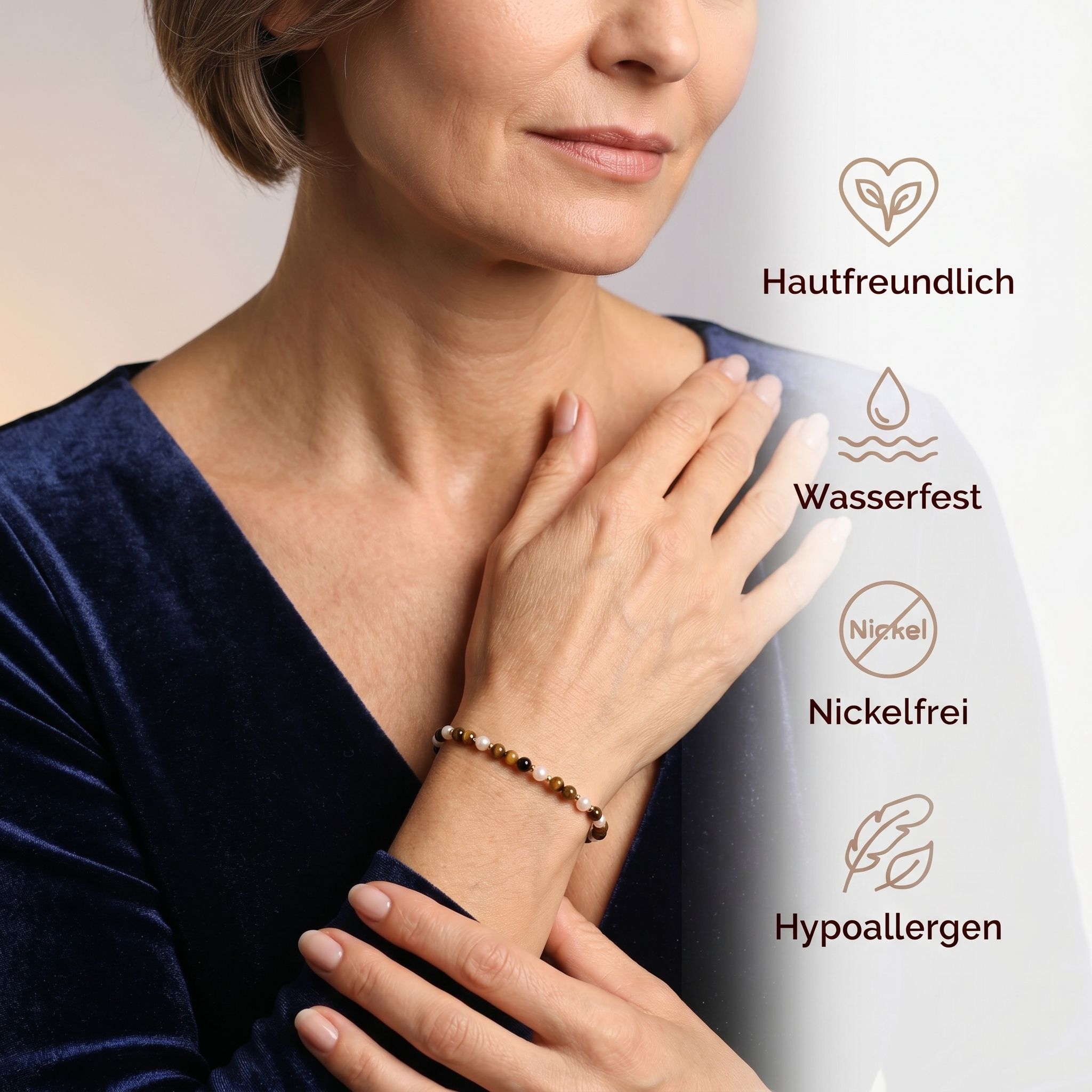 Tigerauge Armband - zarte Stärke