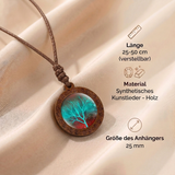 Lebensbaum Halskette - Holz & Leder