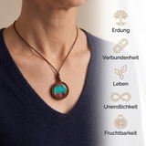 Lebensbaum Halskette - Holz & Leder