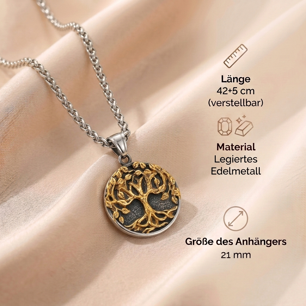 Lebensbaum Halskette antik