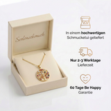 Lebensbaum Halskette mit Edelsteinen
