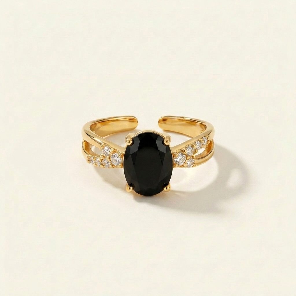 Obsidian Ring - Doppelring