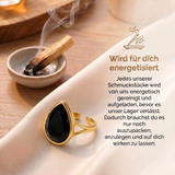 Schwarzer Onyx Ring - Nachtzauber