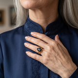 Schwarzer Onyx Ring - Nachtzauber