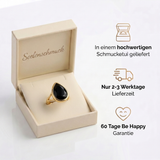Schwarzer Onyx Ring - Nachtzauber