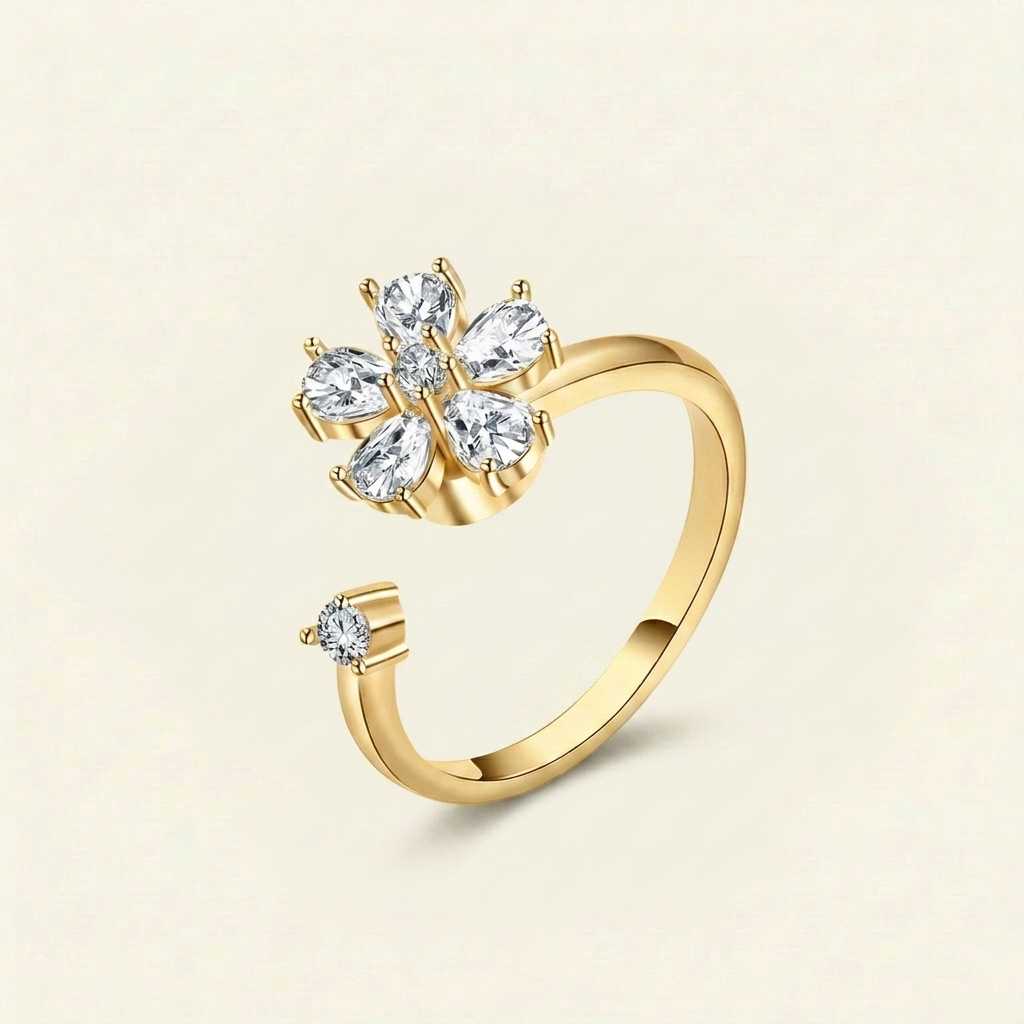 Zirkon Ring - Anti Stress Ring (beweglich)
